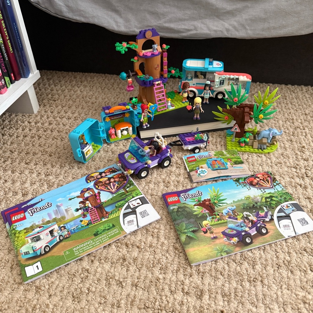 LEGO Friends Bundle + Booklets (3 Sets) 41445, 41421, 41669 Retired Sets Age 6+